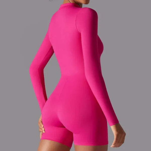 CONTOUR UNITARD - HOT PINK